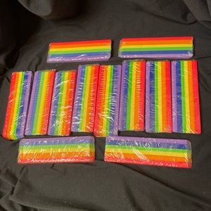 🌈 Rainbow 🌈 Striped Large Erasers 🌈 School Kids Party Set of 12 🌈 Pride